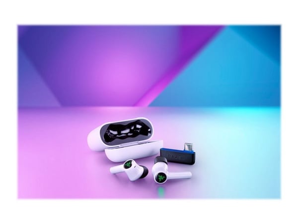 Razer Hammerhead HyperSpeed - True wireless-hodetelefoner med mikrofon - i øret - Bluetooth - aktiv støydemping