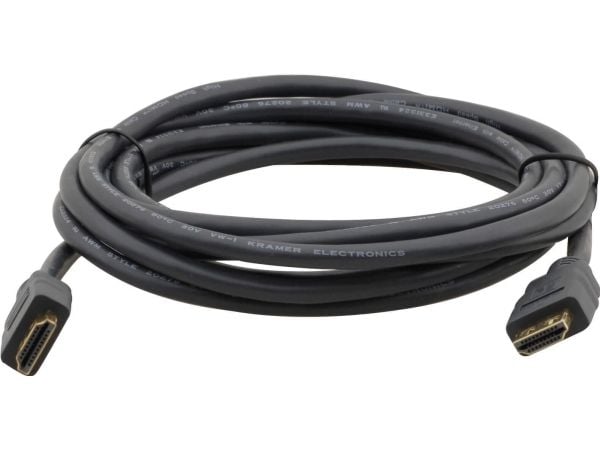 Kramer C-MHM/MHM Series C-MHM/MHM-15 - HDMI-kabel med Ethernet - HDMI hann til HDMI hann - 4.6 m