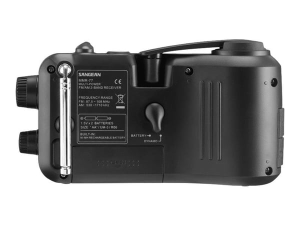 Sangean-MMR-77 - Personlig radio - 0.1 watt - matt svart