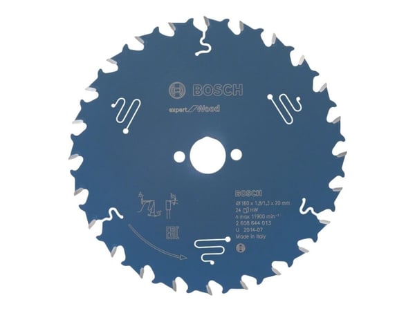 Bosch Expert for Wood - Sirkelformet sagblad - for tre - 160 mm - 24 tenner