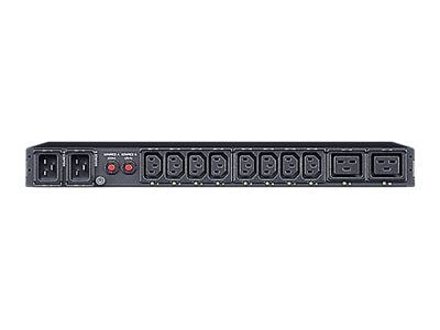 CyberPower Switched ATS PDU44005 - Strømfordelerenhet (kan monteres i rack) - AC 200-240 V - enkeltfase - serial, Ethernet - inngang: 2 x IEC 60320...