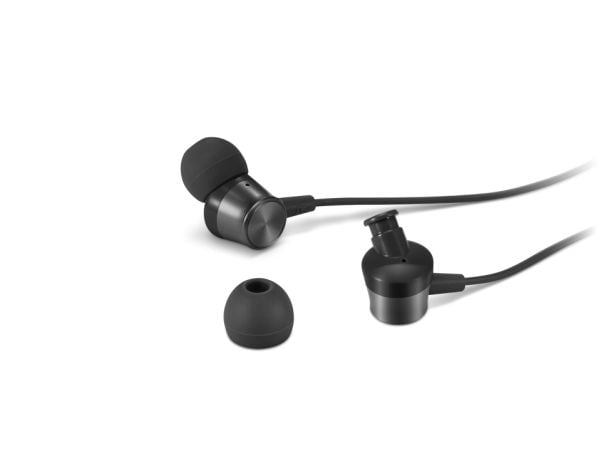 Lenovo Go - Ørepropper med mikrofon - i øret - svart - for ThinkCentre M60q Chromebox; M70s Gen 3; M70t Gen 3; ThinkPad E14 Gen 3; P15v Gen 3