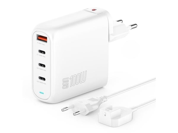 4smarts GaN FlexPro - Strømadapter - 100 watt - 5 A - QC 3.0, QC 4.0+, PD 2.0, PD/PPS, PD 3.0, Power Delivery 3.1, Super Charge, Fast Charge, Apple...