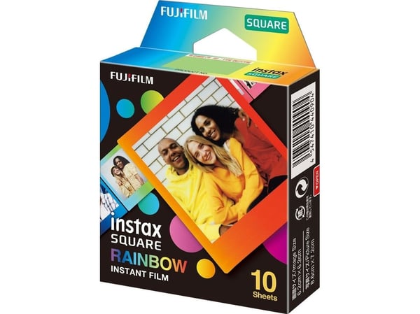 Fujifilm Instax Square Rainbow - Färgfilm för snabbframkallning - 10 exponeringar