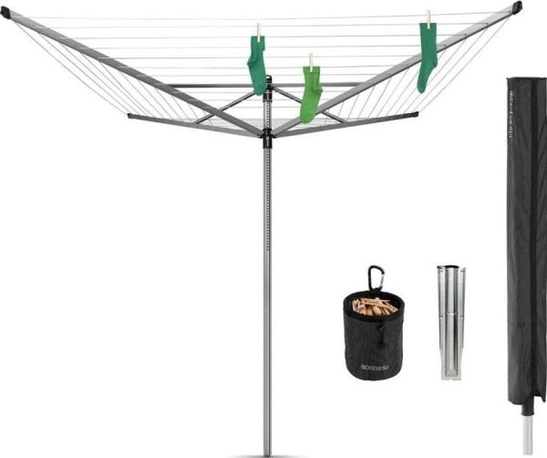Brabantia 117145, Metall, Grå, 60 m, 115 mm, 149 cm, 197 cm