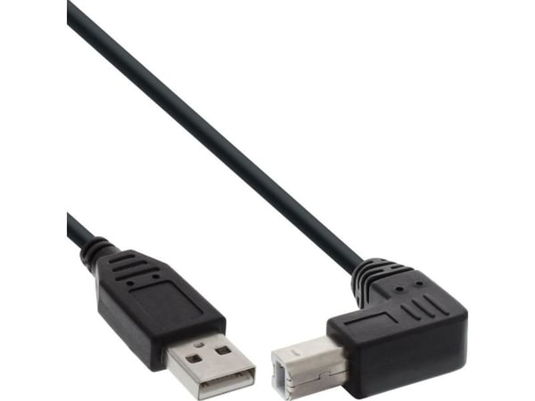 InLine 34505U, 0,5 m, USB A, USB B, uros-/urosliitin, 0,48 Gbit/s, musta
