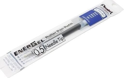 Pentel LRN5-CX, Sininen, Pallokärkikynä, Muovi, Ruostumaton teräs, 0,5 mm, BLN75, BLN105, BLN115W, BL625, K600, K611