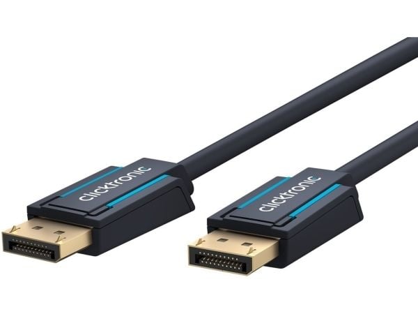 ClickTronic 10m Displayport m/m, 10 m, DisplayPort, DisplayPort, Sininen, Kulta, 10,8 Gbit/s