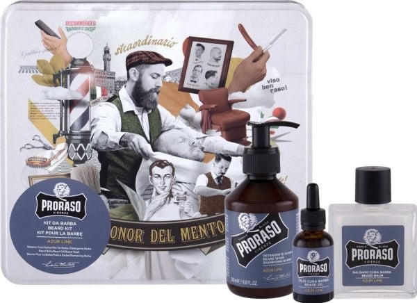 Proraso Azur Lime metalletui beard care 200 ml + 100 ml + 30 ml