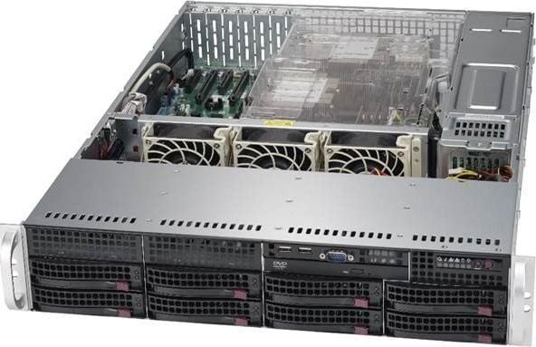 Supermicro SuperChassis 825TQC-R1K03LPB, Teline, Palvelin, Musta, ATX, EATX, HDD, Verkko, Teho, Virtakatkos, Järjestelmä, 1000 W