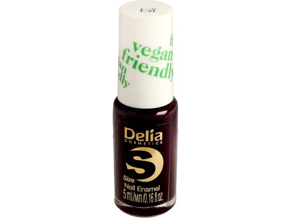 Delia Cosmetics vegansk neglelakk str. S nr. 225 Black Berry 5 ml