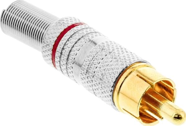 InLine 99110O, RCA, Gull, Rød, Sølv, Gull, 10 x 47 x 10 mm, 6 g, 10 mm