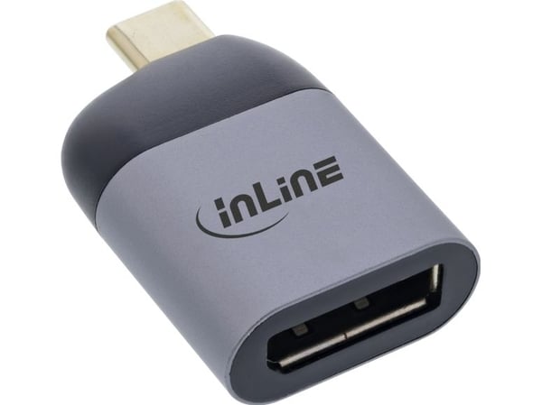InLine 64106D, USB Type-C, DisplayPort-lähtö, 7680 x 4320 pikseliä
