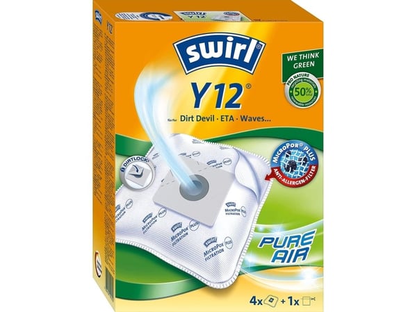 Swirl Y 104, Pölypussi, Valkoinen, 4 kpl
