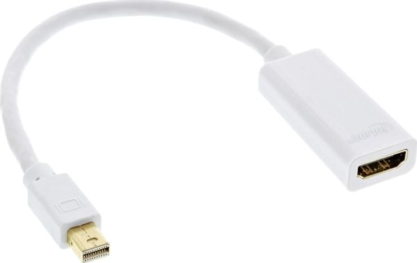 InLine 17193E, 0,15 m, Mini DisplayPort, HDMI, Hankjønn, Hunkjønn, Rett