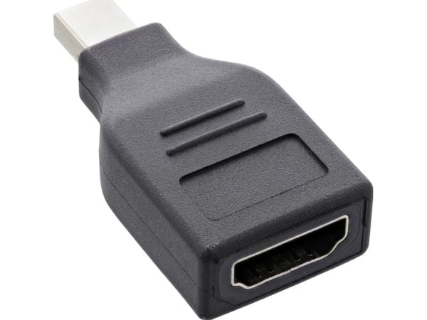 InLine 17196D, DisplayPort, mini DisplayPort, Hankjønn, Hunkjønn, 1920 x 1080 piksler, Svart