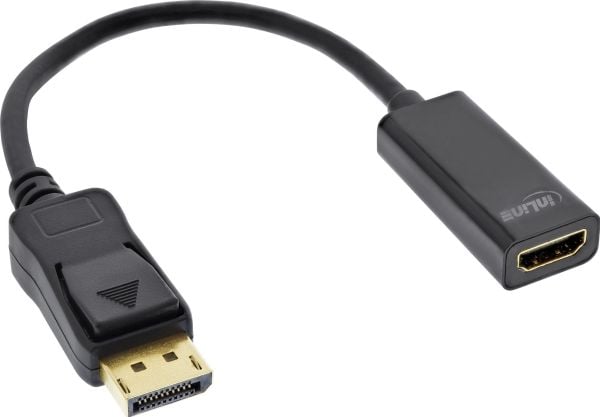 InLine 17198E, 0,15 m, DisplayPort, HDMI, Hankjønn, Hunkjønn, Rett