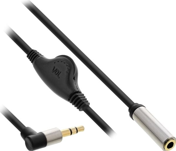 InLine 99253C, 3.5mm, Hankjønn, 3.5mm, Hunkjønn, 0,25 m, Svart