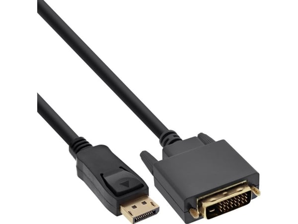 InLine B-17112, 2 m, DVI-D, DisplayPort, urosliitin, urosliitin, suora, suora