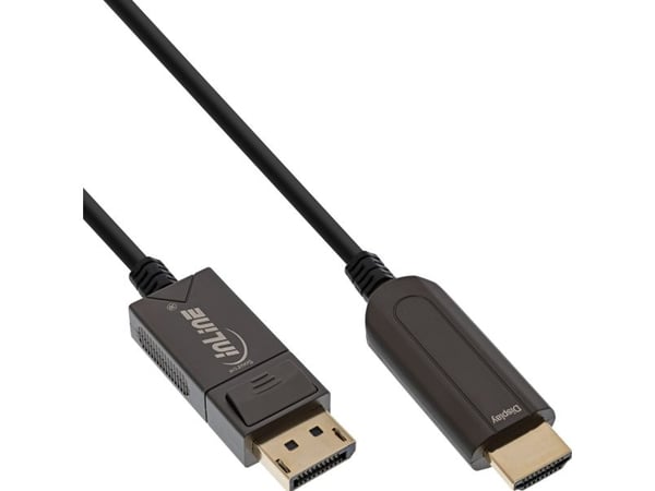 InLine 17180F, 50 m, DisplayPort, HDMI, urosliitin, urosliitin, suora, suora