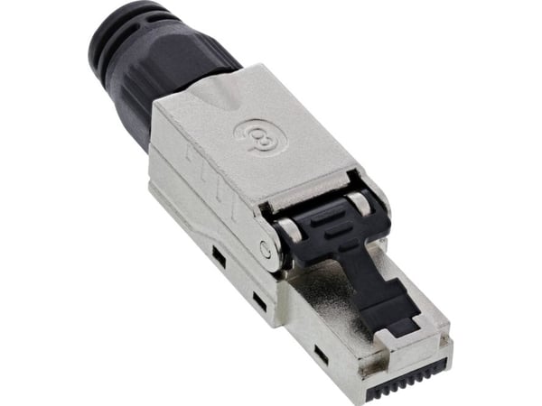 InLine 76204C, RJ-45, Hopea, Uros, Suora, Metalli, Muovi, Cat8.1
