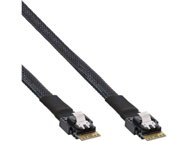 InLine 27642B, 1 m, SFF-8654, SFF-8654, rett, rett, 24 Gbit/sek.