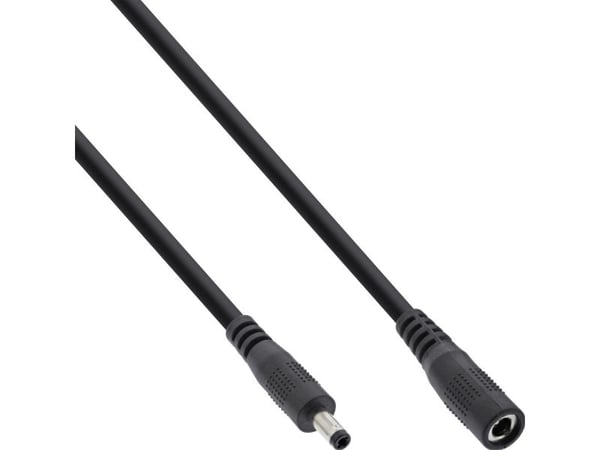 InLine DC jatkokaapeli uros/naaras 4.0x1.7mm AWG 18 musta - Jatkokaapeli ( 26905C )