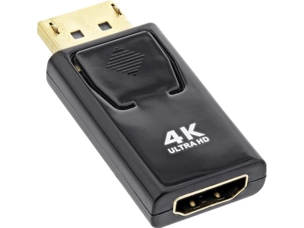 InLine 17198M, DisplayPort male, HDMI, Musta