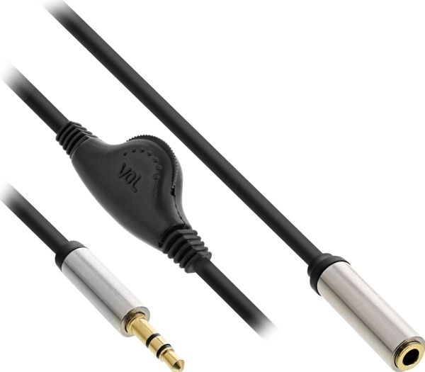 InLine 99253B, 3.5mm, Hankjønn, 3.5mm, Hunkjønn, 0,25 m, Svart