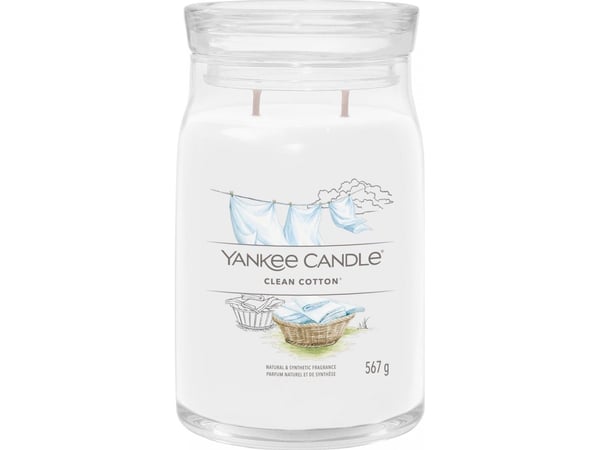 Yankee Candle 1630644E, Cylinder, Hvit, Bomullsblomst, Blomst, Sitron, 90 timer, 1 stykker