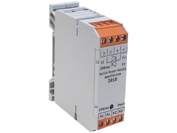 Appoldt SSR-230V/5A Puolijohderele Nimellisjännite: 230 V/AC Katkaisuvirta (max.): 5 A 1 kpl