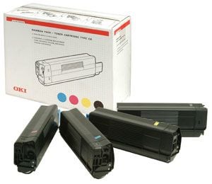OKI Rainbow Kit - 4-pack - svart, gul, cyan, magenta - original - tonerpatron - for C5100, 5100n, 5200, 5200n, 5200ne, 5300, 5300dn, 5300n, 5300ncc...