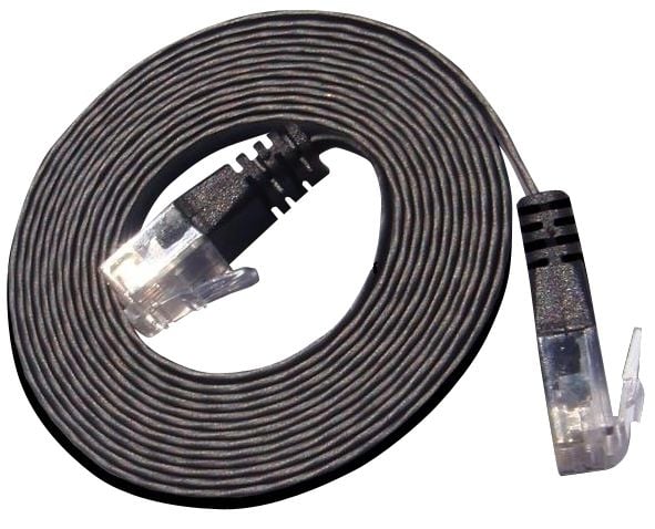 Slim Wirewin Wirewin Slim - patchkabel - RJ-45 (M) til RJ-45 (M) - 2 m - UTP - CAT 6 - skjermet, flat - svart (PKW-SLIM-KAT6 2.0 SW)