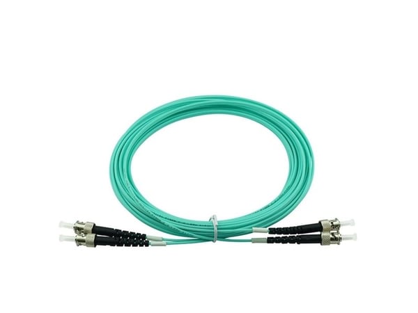 BlueOptics© Duplex fiberoptisk patchkabel, ST-PC/ST-PC beige, 15 meter, multimode G50/125µm, OM3, inngangsdemping: mindre enn 0,2dB, merkefiber, LS...