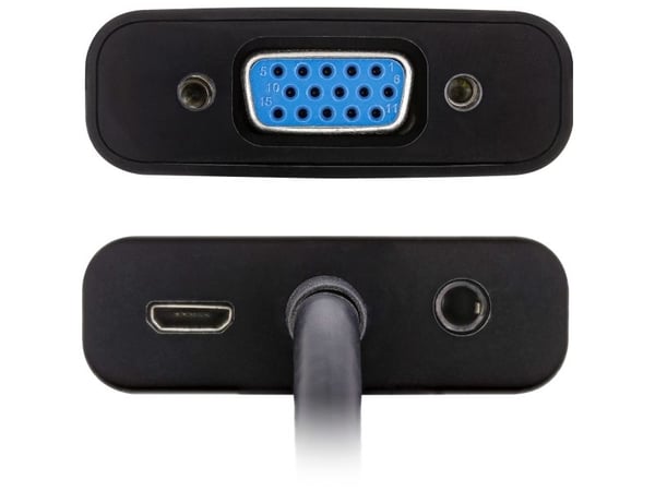 InLine Dongle Converter HDMI til VGA med Audio Input HDMI Output VGA og Stereo - Audio/Multimedia - Digital/Data (65003B)