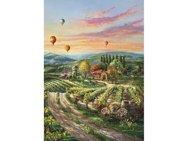 Schmidt Spiele Thomas Kinkade Studios: Peaceful Valley Vineyard, 1000 kpl, Maisema, 12 vuosi/vuosia