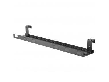 InLine 23198B Kabelbricka/hylla för montering under skrivbord/hylla - Svart - Längd 59cm, Bredd 13,1cm, Höjd 7,4cm