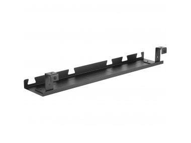 InLine 23198B Kabelbricka/hylla för montering under skrivbord/hylla - Svart - Längd 59cm, Bredd 13,1cm, Höjd 7,4cm
