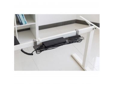 InLine 23198G kaapelihylly/hylly pöydän alle asennettavaksi - Harmaa - PxLxK: 590x131x74mm