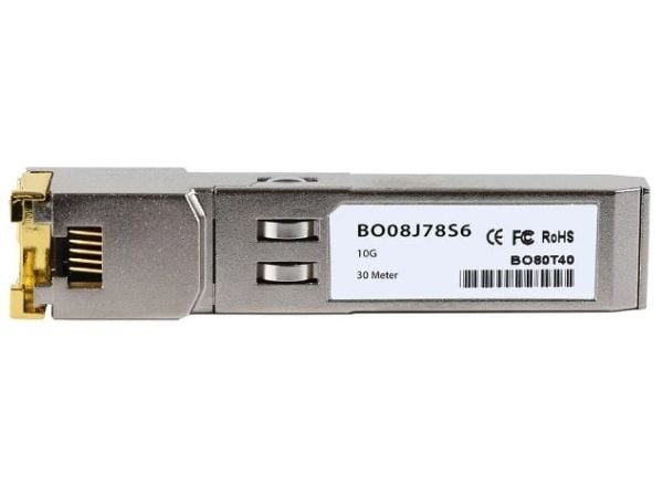 BlueOptics TN-SFP-10G-T-BO, Kopper, 10000 Mbit/s, SFP+, Sølv, RoHS, 70 °C