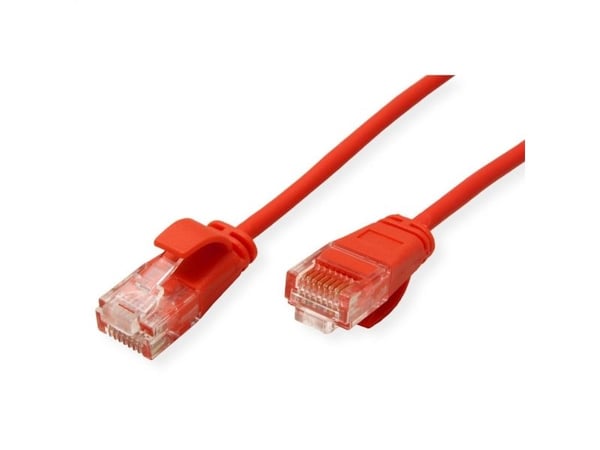 ROLINE GREEN 21.44.3910, 0,15 m, Cat6a, U/UTP (UTP), RJ-45, RJ-45, Rød
