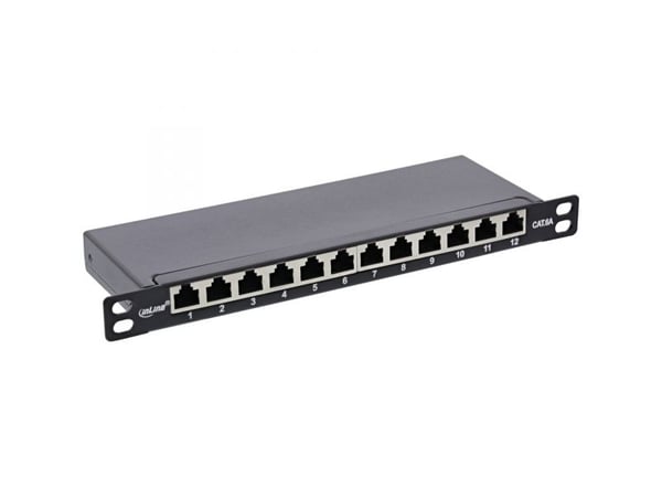 InLine 10\ patch field Cat.6A 0.5HE 12-fold sort RAL9005 ( 76819S )"