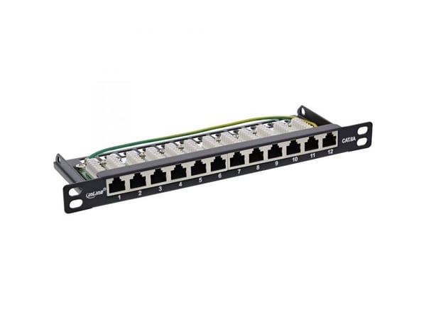 InLine 10\ patch field Cat.6A 0.5HE 12-fold sort RAL9005 ( 76819S )"