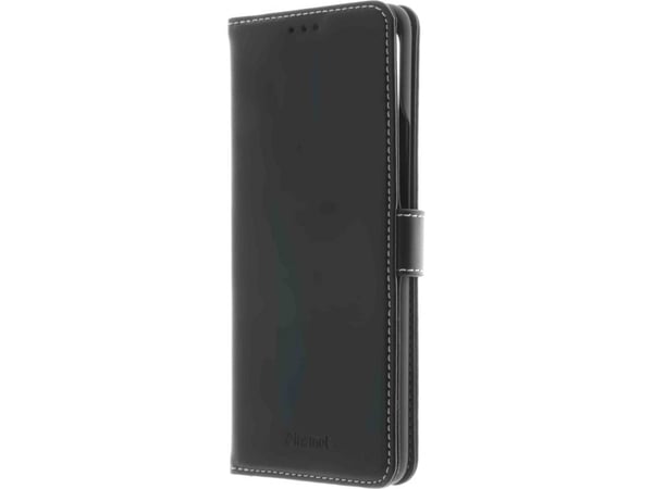 Insmat - Lommebok for mobiltelefon - ekte skinn, termoplast-polyuretan (TPU), kartong+papir+aluminiumsfolie, bomullssting - svart - for OnePlus 10 Pro
