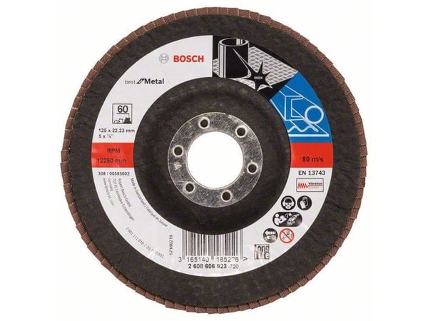 Bosch Tilbehør 2608606923 Lamelslibeskive Diameter 125 mm Diameter indv. 22,23 mm N/A 1 stk
