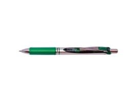 Pentel EnerGel Xm, Uttrekkbar gelépenn, Grønn, Grønn, Sølv, Plast, Gummi, 0,35 mm, Rund