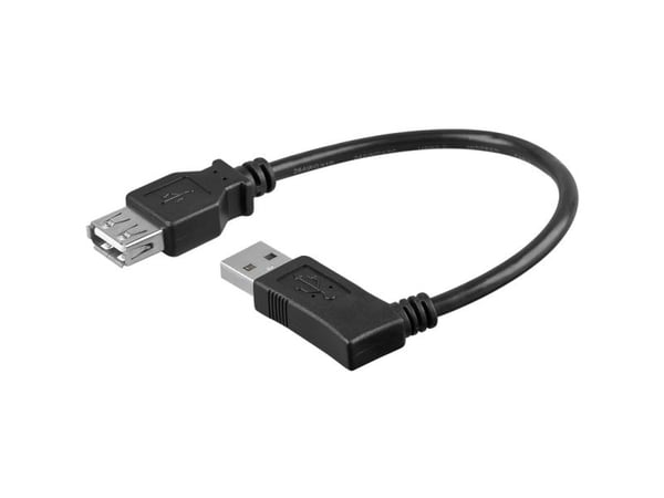 Goobay 95702-GB, 0,3 m, USB A, USB A, USB 2.0, uros-/naarasliitin, musta Goobay 95702-GB, 0,3 m, USB A, USB A, USB 2.0, uros-/naarasliitin, musta