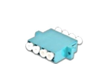 Lightwin LWL Kupplung Quad LC-LC (4-fach), OM3, Multimode, plastik, blau, fDCr Duplex-SC Ausnehmungen, LC, Blå, Flerläge, 1 styck