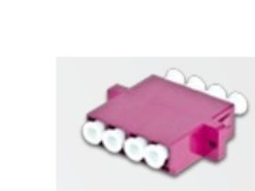 Lightwin LWL Kupplung Quad LC-LC (4-fach), OM4, Multimode, plastik, violet,, LC, Lila, Flerläge, 1 styck
