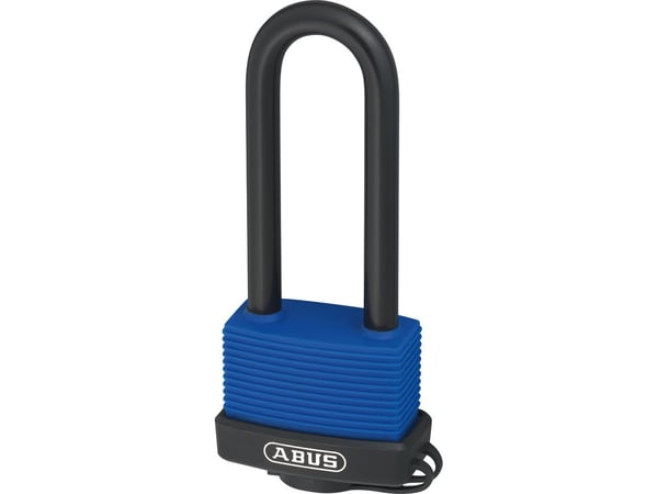 ABUS 70IB/45HB63, Tradisjonell, Nøkkellås, Bruk flere nøkler, Sort, Blå, Messing, U-formet